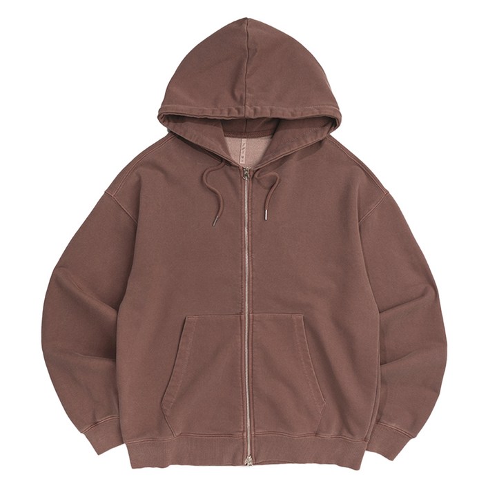 일루소 600G 피그먼트 워싱 후드 집업 자켓