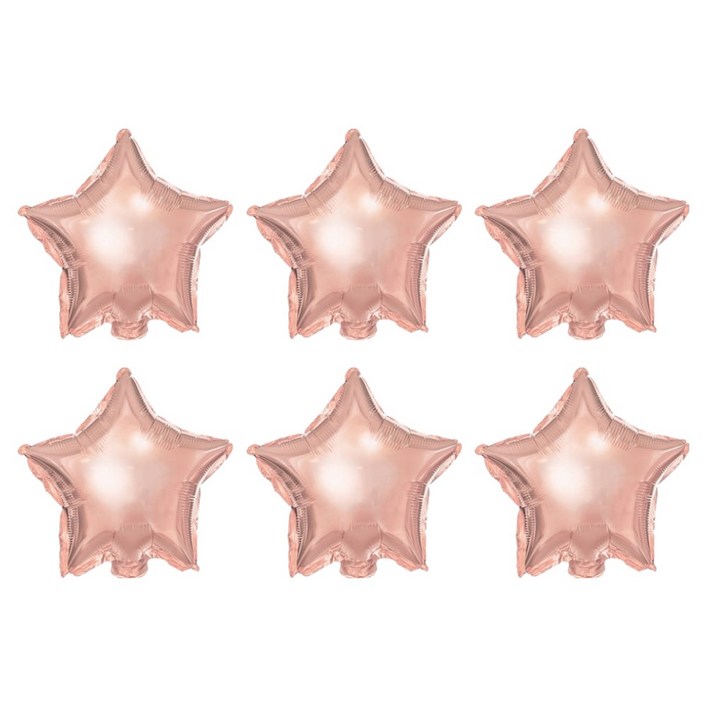 파티짱 별 은박 풍선 소, 로즈골드, 6개