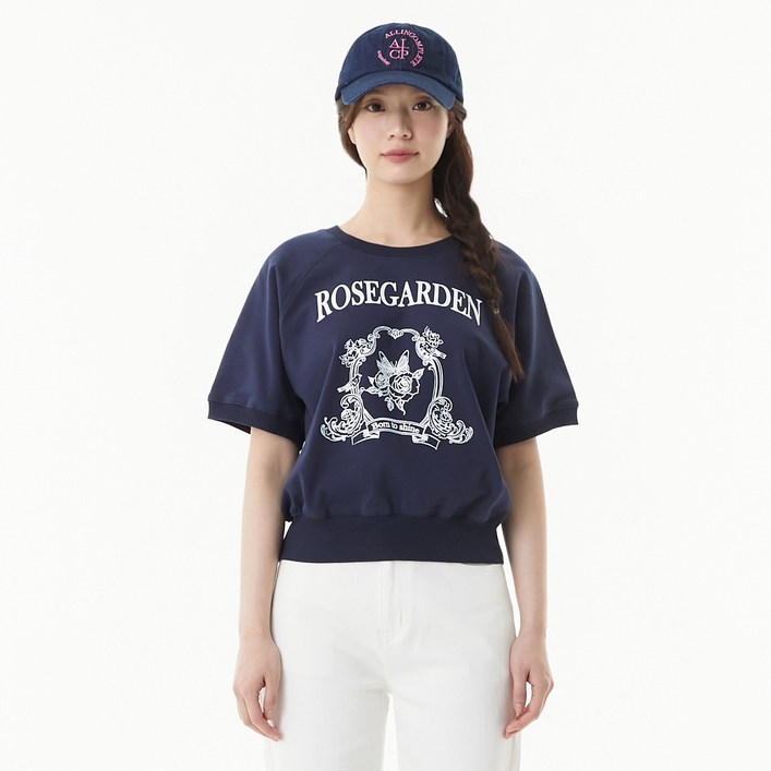 플라스틱아일랜드 그래픽 라글란 반팔 맨투맨 티셔츠 PR2CH48