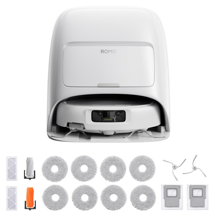 DJI ROMO S 로봇청소기 + 액세서리 키트 세트, 화이트(청소기), 단일색상(키트), CR8F