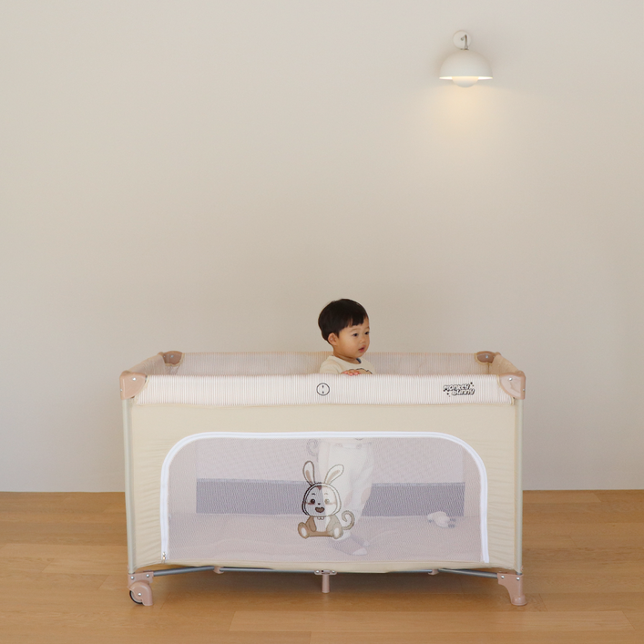 몽키버니 유아용 스윗 드림 5초컷 휴대용 접이식 침대 풀세트