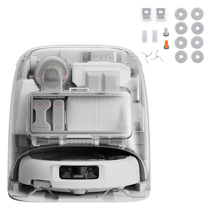 DJI ROMO P 로봇청소기  액세서리 키트 세트, 투명  화이트청소기, 단일색상키트, CR8E