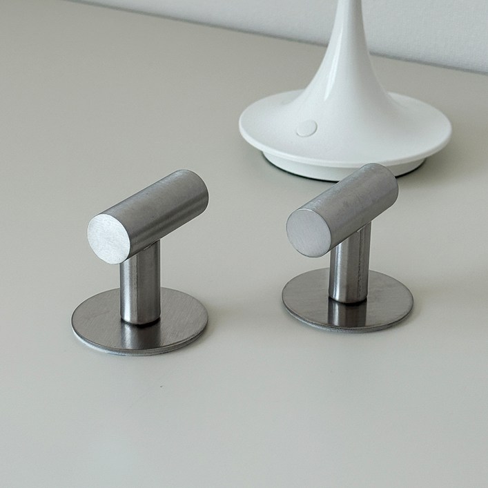 아이두리빙 다용도 스텐304 접착식 후크걸이, 실버, 8개