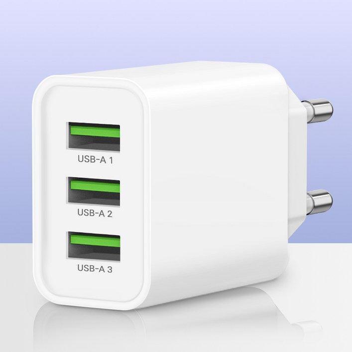 홈플래닛 18W 3포트 USB 멀티 충전기 어댑터