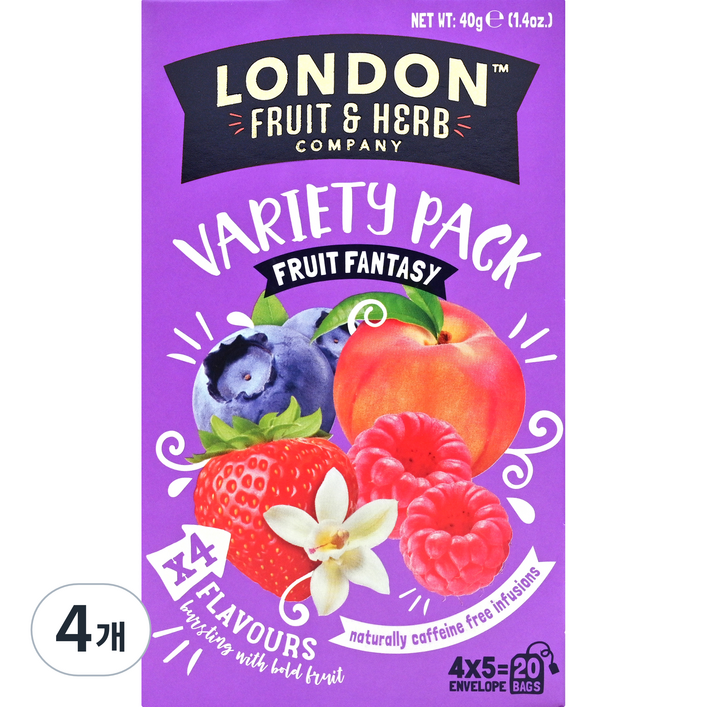 런던프룻앤허브 버라이어티팩 프룻판타지, 2g, 20개입, 4개