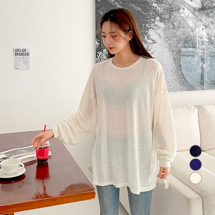 토마토팩토리 여성용 기분좋아 박시 밀크 티셔츠