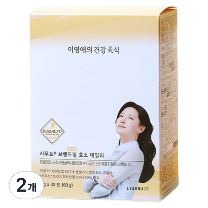 이영애의건강미식 카무트 브랜드밀 효소 데일리 30p, 60g, 2개