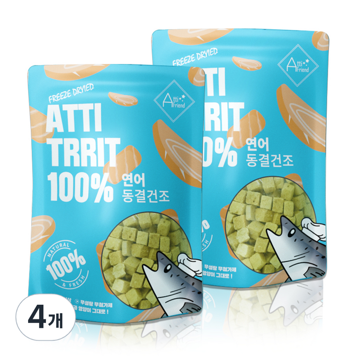아띠지기 강아지 동결건조간식 60g, 연어, 60g, 4개