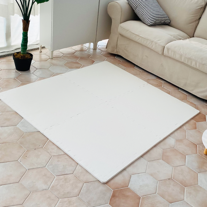 손할매 프리미엄 마블 안전확인 퍼즐매트, 아이보리, 1세트