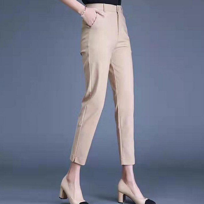 엘쏘 여성용 발목트임 9부 정장 빅사이즈 슬랙스
