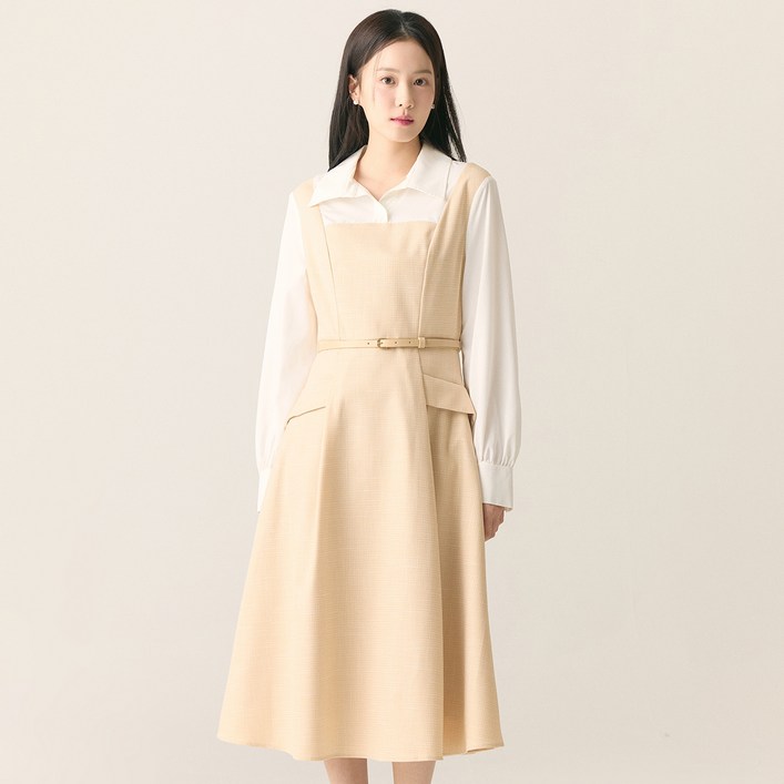 로엠 여성용 뷔스티에 매칭 롱 원피스