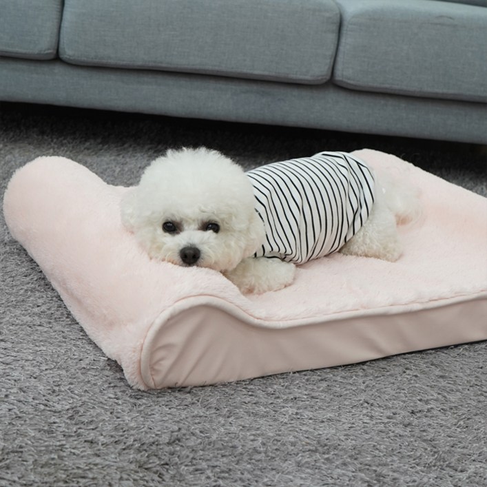 레드퍼피 반려동물 소프트웨이브침대, 파스텔핑크, 1개