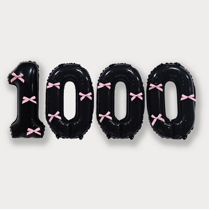 올리브파티 숫자 풍선  발레코어 리본 12p 기본 세트