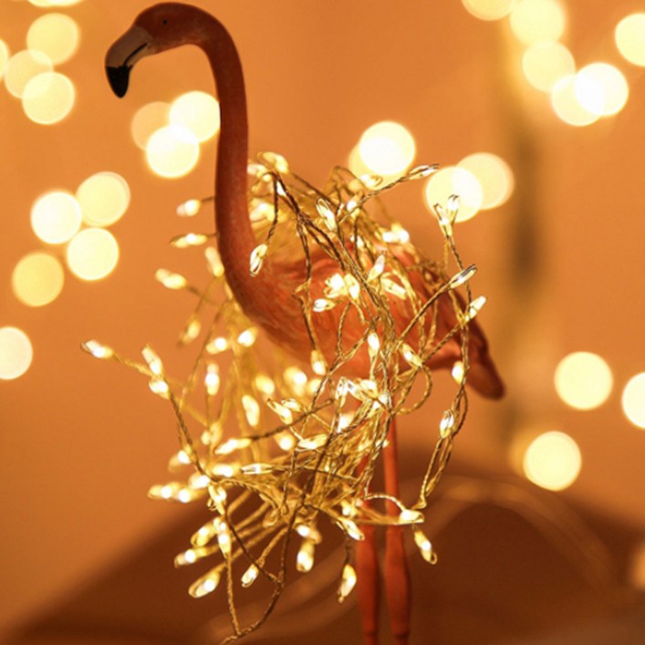 21세기트랜드 와이어 폭죽 지네 줄조명 800구, 실버 + 옐로우, 24m, 1개