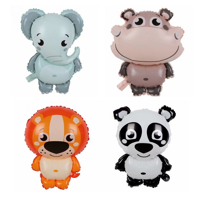 올리브파티 동물원 친구 호일 은박풍선 4종 세트