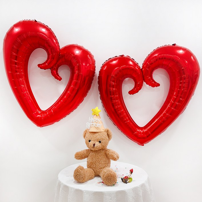 파티공구 대형 은박 하트 풍선