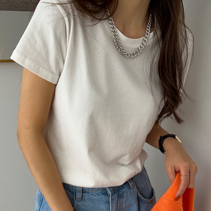 시크폭스 여성용 모어슬림 피치 반팔 티셔츠