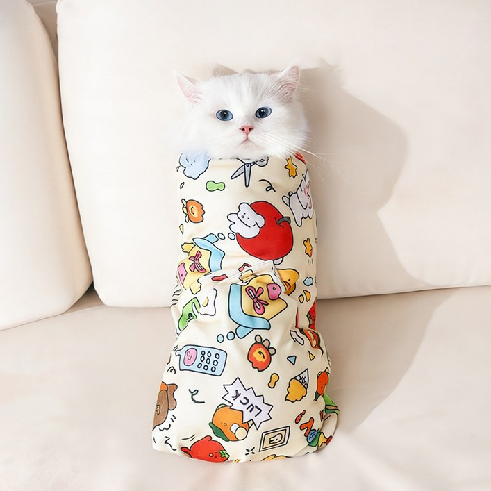 파스텔펫 반려동물 패턴 접착 요술담요, B타입, 1개