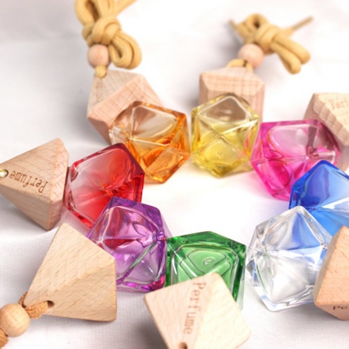 차량용 디퓨저 유리 용기  삼각 퍼퓸 그라 8ml 10개, 1개, 빨강