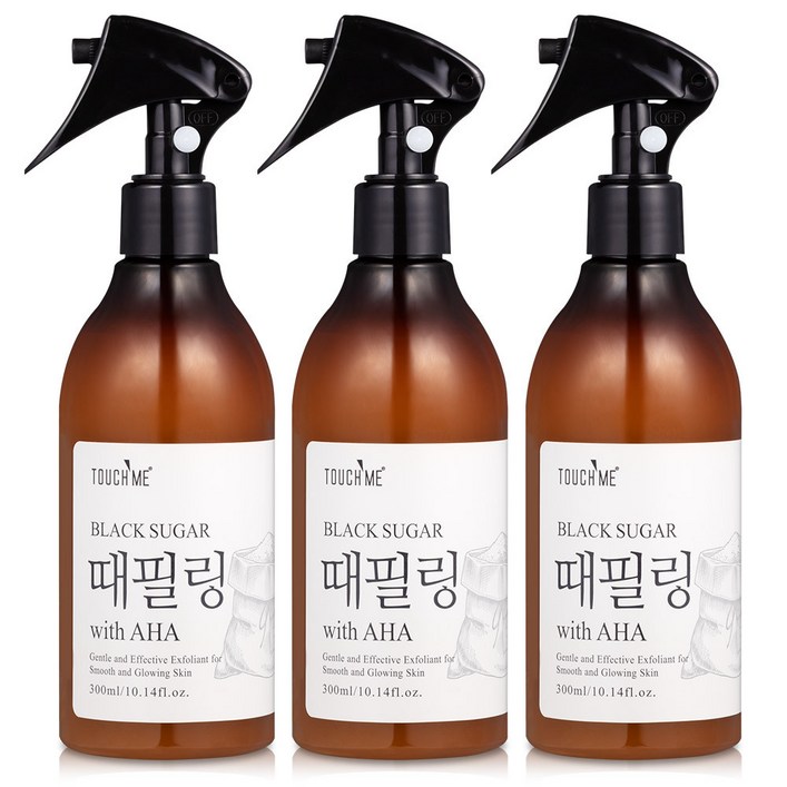 터치미 때필링 때비누 AHA 각질제거 바디스크럽 스프레이 300ml, 3개, 300ml