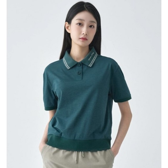 지센 뉴코아창원점 자수포인트에센셜소로나카라티셔츠 ## 길이감 적당하고 많이 비치지 않는 시원한 원단