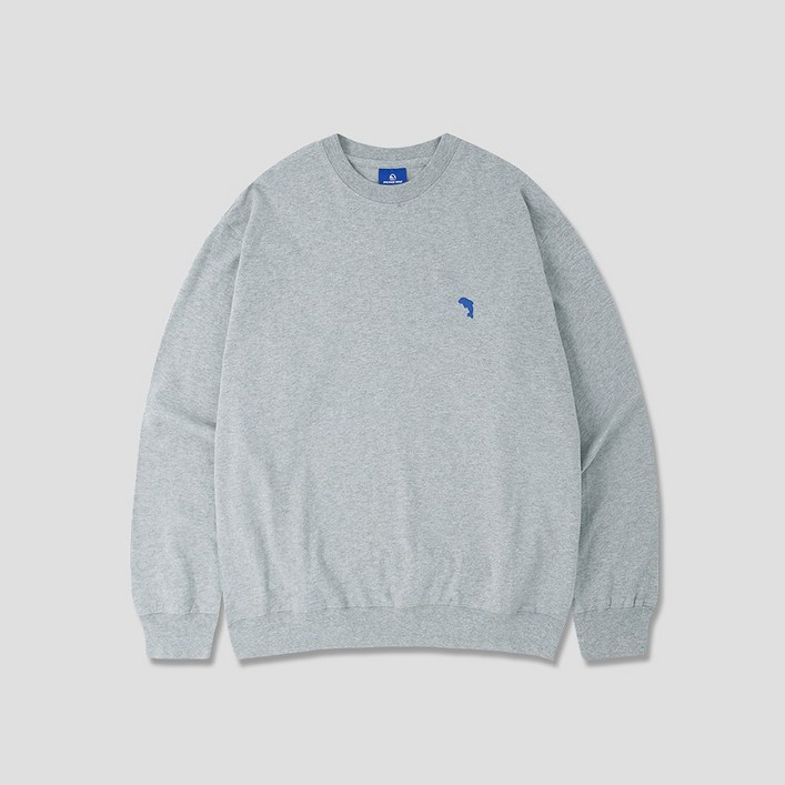 돌핀 16수 체인자수 맨투맨 멜란지그레이