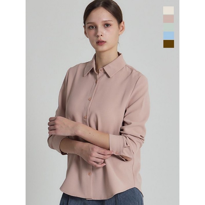 리스트 스컬프 베이직 솔리드 셔츠 택가격 138000원