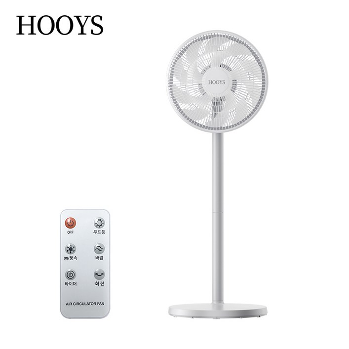 HOOYS 초강력 선풍기 무소 15날개 초정밀 저소음 기술 무선 리모콘 선풍, 리모콘 조작