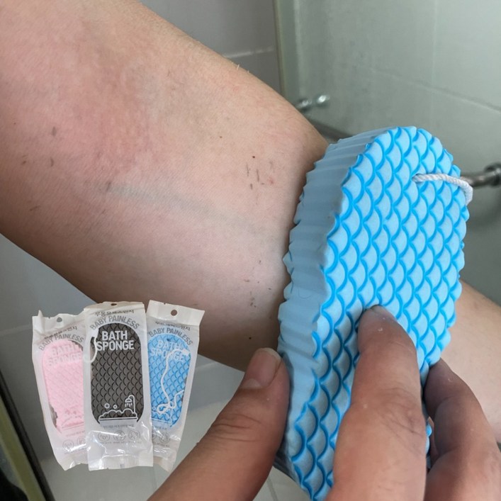 종합색상 3종세트 쿼프 때밀이 때 타올 때밀이스펀지 때지우개 스펀지때밀이, 혼합색상, 1개