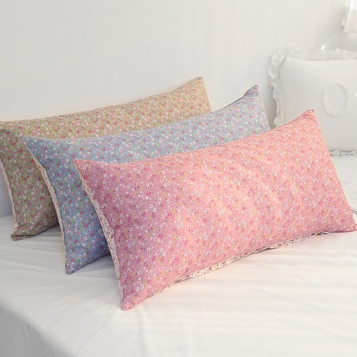 쉐리잔꽃 바디필로우, 등쿠션, 긴 베개, 롱쿠션,대쿠션 일자형 솜포함, 핑크