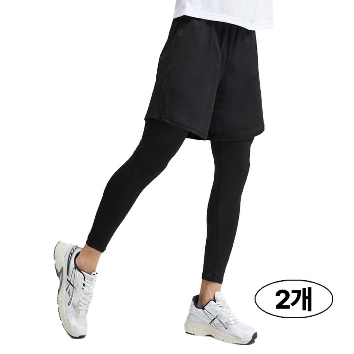 버닝몬스터 11 기능성 발열 남자 기모 반바지 레깅스 일체형