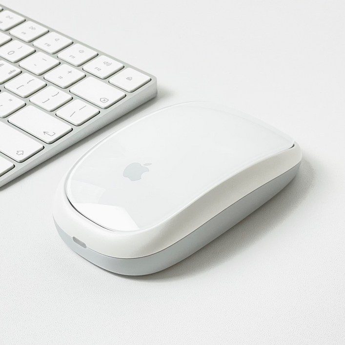 두들 애플 매직 마우스 2 그립 홀더(맥세이프 무선 충전 베이스 케이스), White