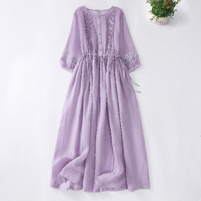 Asure 여자원피스 린넨원피스 루즈핏 데일리 원피스