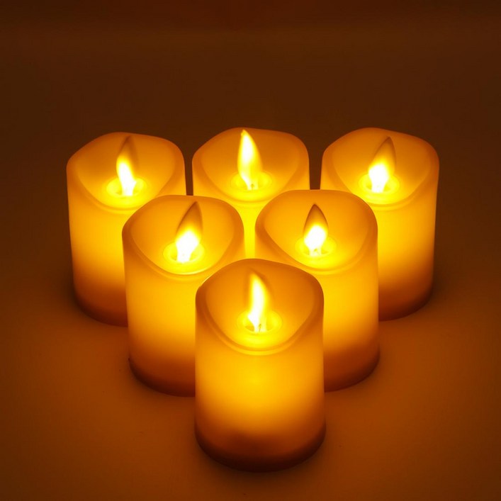 JHYDESIGN LED 촛불 양초 인테리어 조명 7cm, 흰색