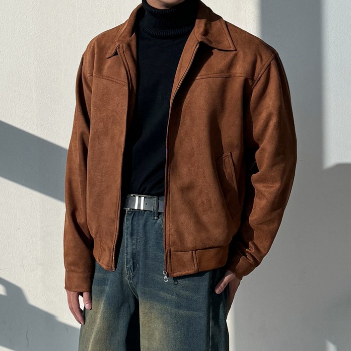 고퀄리티 남자 남성 스웨이드 크롭 트러커 자켓 점퍼