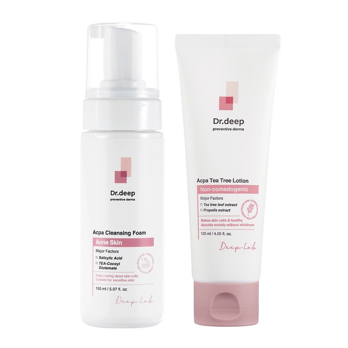 닥터딥 아크파세트 클렌징폼티트리로션 여드름피부 기초스킨케어, 1세트