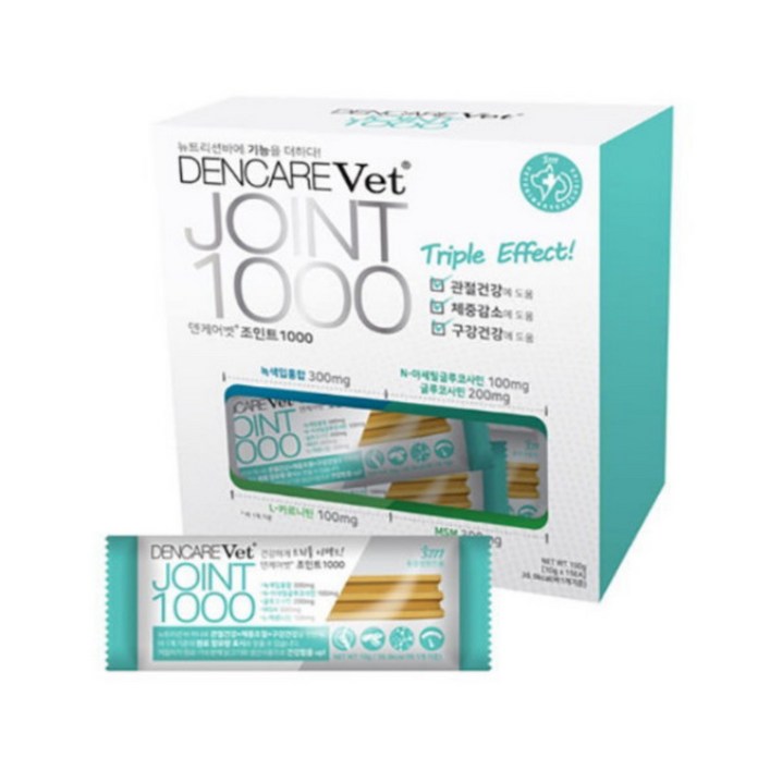 덴케어벳 조인트30p 관절건강.체중조절.구강건강 껌