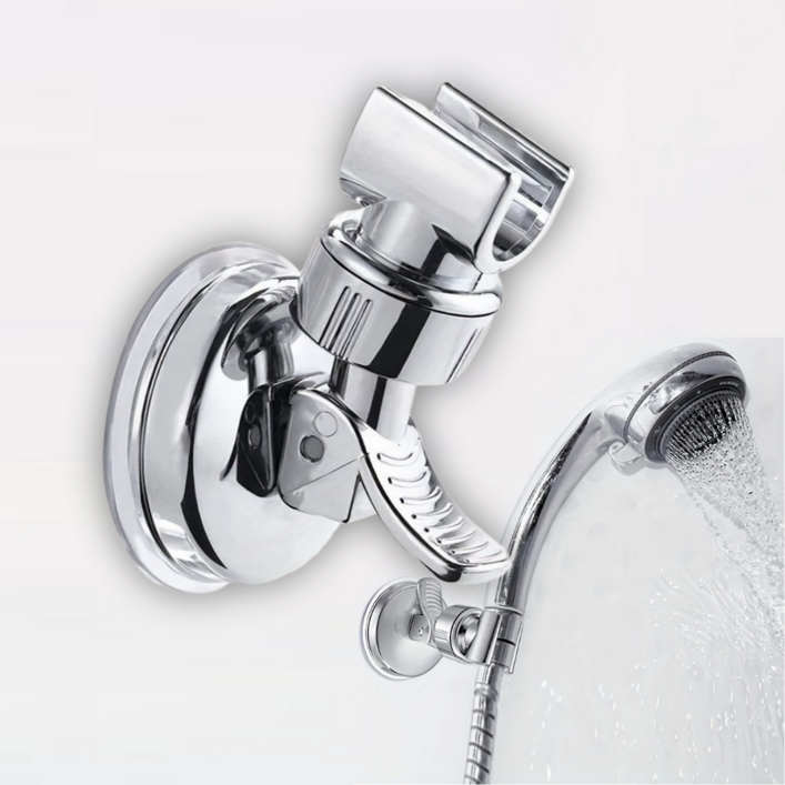 360도 회전 각도조절 무타공 흡착 샤워기 거치대