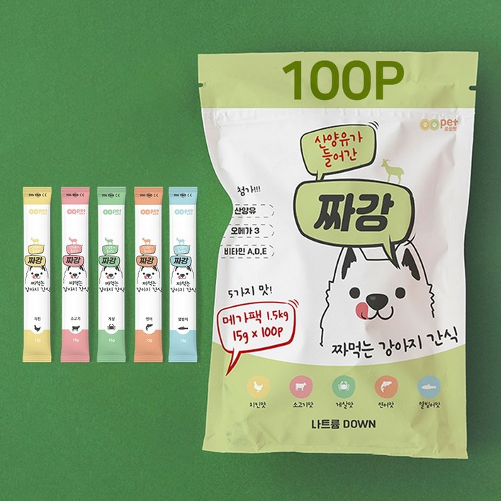 짜강 산양유 퓨레 츄르 강아지간식 대용량, 1개, 1.5kg, 치킨20 소고기20 연어20 게살20 열빙어20 짜강 산양유 퓨레 츄르 강아지간식 대용량, 1개, 1.5kg, 치킨20 소고기20 연어20 게살20 열빙어20