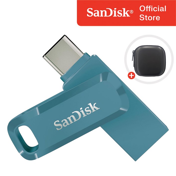 샌디스크 공식인증정품 USB 메모리 Ultra Dual Go 울트라 듀얼 고 TypeC OTG USB 3.2 SDDDC3 512GB 나바지오블루, 512GB, 1개