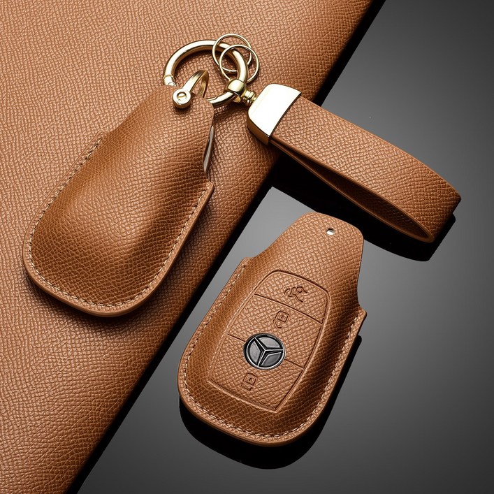 벤츠 호환 가죽 키케이스 자동차 키링 키홀더