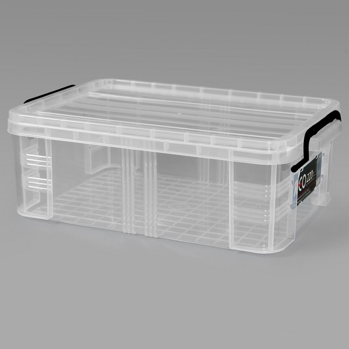 지오리빙 레오박스 다용도정리함 리빙박스 수납 공간 정리함, 투명, 1개