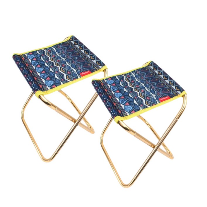 데이즈온샵 가벼운 접이식 간이 의자, 2개세트, 블루
