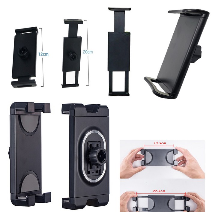 교체형 17mm 볼사이즈 교체형 홀더 헤더 브라켓 태블릿 pc 아이패드 갤럭시탭 핸드폰 거치대 튼튼 스마트폰 핸드폰 휴대폰 호환 버스킹 360도회전 삼각대 자바라 집게, A형 패드홀더