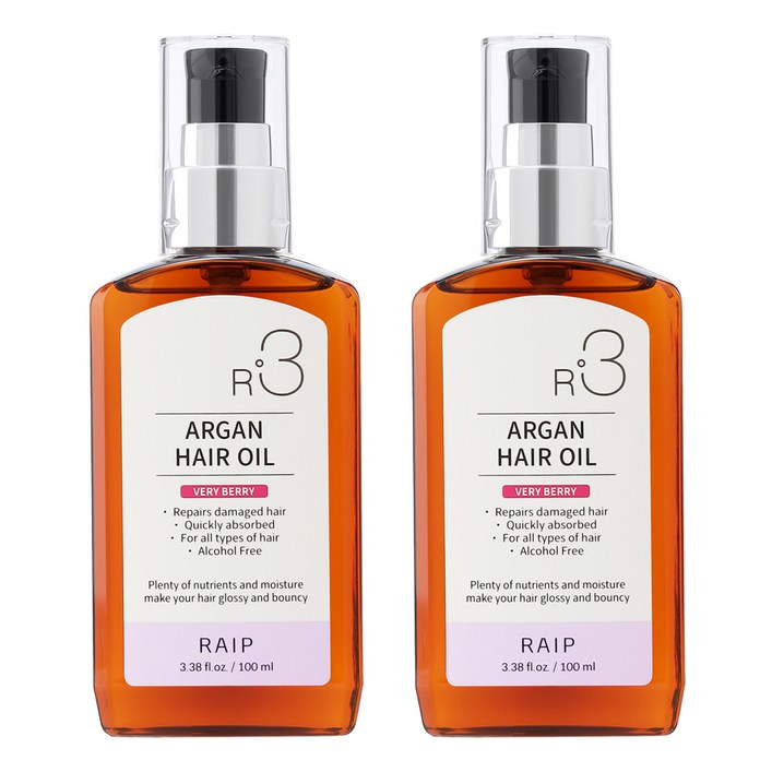 라입 R3 아르간오일 헤어에센스 베리베리, 100ml, 2개