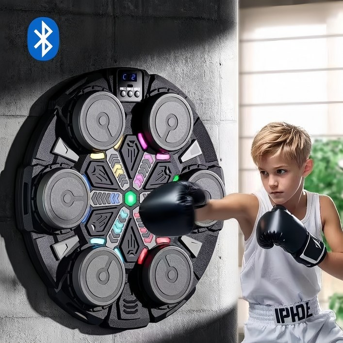 복싱글러브증정 가정용 블루투스 뮤직복싱기계  샌드백 유산소 다이어트 복싱연습  간이설치