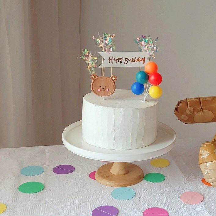 곰돌이미니풍선토퍼세트, 단일색상, 1개