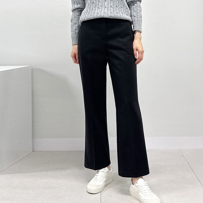 포근한 겨울 라인업 기모팬츠 일자바지부츠컷 빅사이즈 여성 스판 밴딩 모직