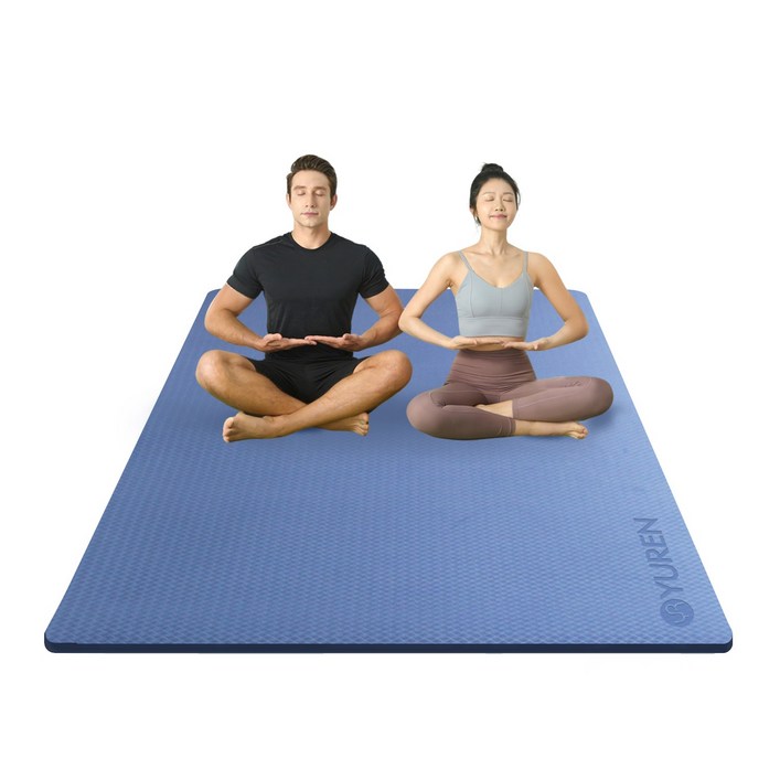 유렌 TPE 대형 홈트매트 130x200cm 요가매트 15MM 운동매트, 1개, 딥블루