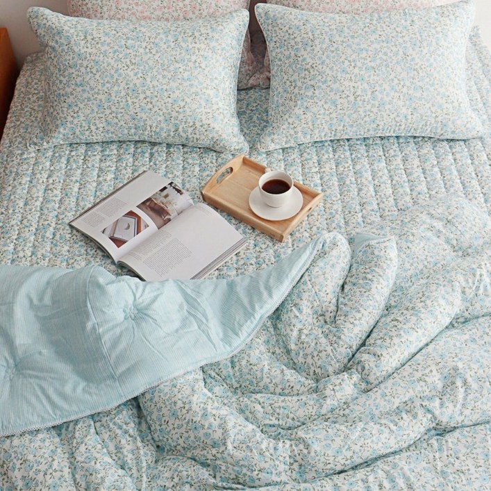 하나침장 모달100 꽃무늬 차렵이불 세트